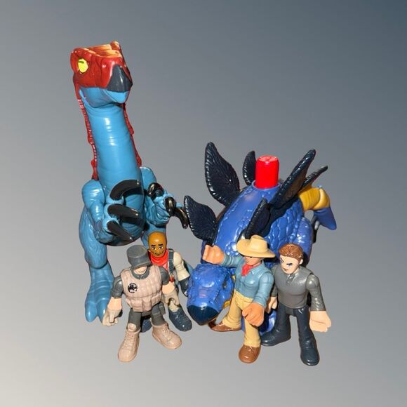 FP Imaginext Jurassic World Therizinosaurus & Owen Stegosaurus & Dr. Grant - Picture 5 of 10